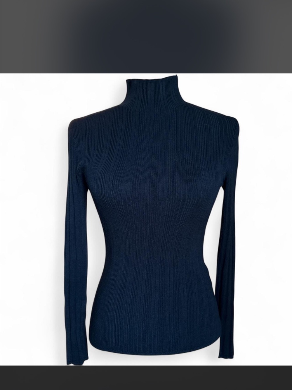 Abercrombie & Fitch Navy Ribbed Turtleneck Sweater